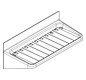 Aquarotter Ablageschale Rodan 195x77x96mm, für Aufputzmontage, Chromnickelstahl seidenmatt