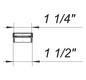 Dallmer Reduzier-/Distanzring 1 1/4" IG x 1 1/2" AG