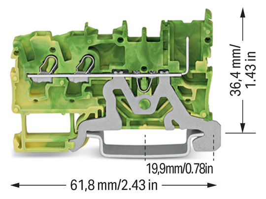 Schutzleiter-Reihenklemme Serie 2022 0,25-4qmm gn/ge 1Etage APL_erf.