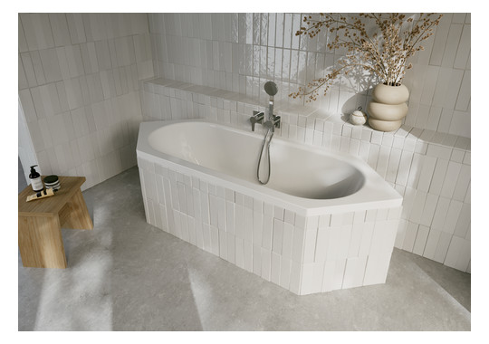 6-Eck-Badewanne BetteStarlet 2080 210x80x42cm, moosgrün