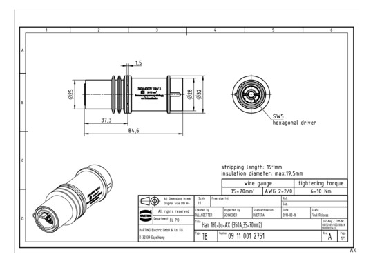 HART Han 1HC-bu-AX (350A,35- 09110012751 
