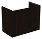 Ideal-Standard Möbelwaschtisch-Paket i.life A 84x46x64,5cm, 1 Hahnloch, Griff Chrom gebürstet, coffee oak