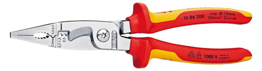 KNIPEX-VDE-Elektro-Installationszange 1386 - 200 mm