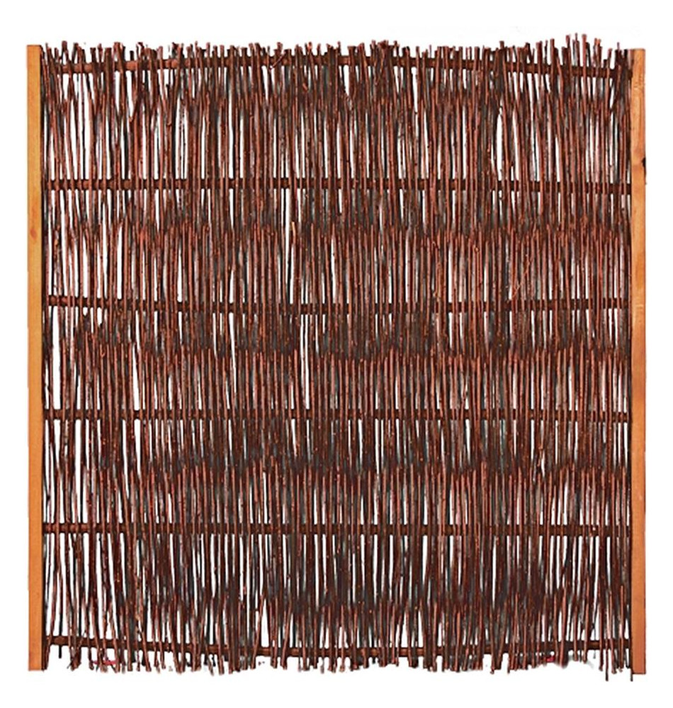 Bild FUEGO Weidengeflechtzaun 120 x 120 cm, m .seitl. Rahmen - n.a.-0