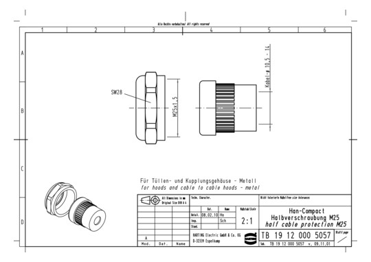 HART Halbverschraub.M25x1,5  19120005057 