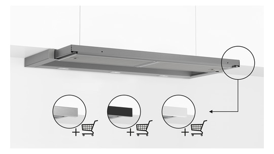 Dunstabzugshaube Flschirm 900mm si A LED 71dB 729cbm/h Ø120-150mm 4st Abl/Uml
