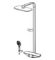 HANSA Brause-Thermostat HANSAEMOTION AP, 3-strahlig, Sicherheitsglas, chrom/grau