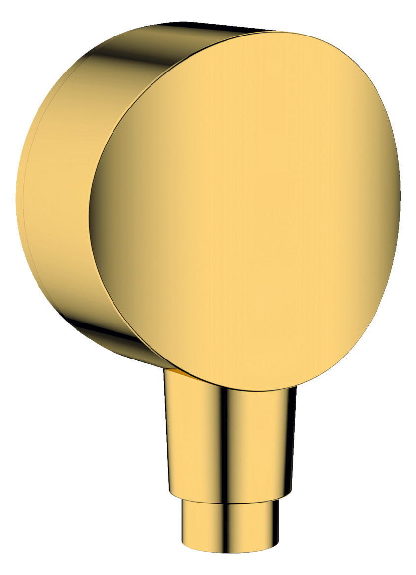 hansgrohe Wandanschluss Fixfit mit Rückflussverhinderer, polished gold optic