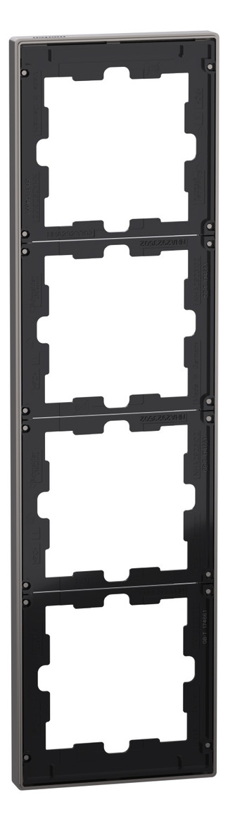 Rahmen 4f ni metallic D-Life Metall Edst f.GEB-K Unterputzmontage