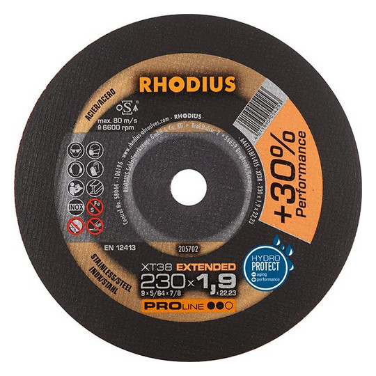 RHODIUS-Trennscheibe XT38 - 230x1,9mm, gerade