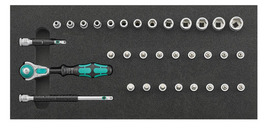 Werkzeugmodul 1/3  - 33-teilig, Wera-Steckschlüssel 1/4