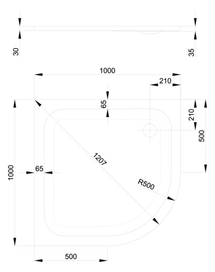 Duschwanne BetteCorner 5459 100x100x3,5cm, capri