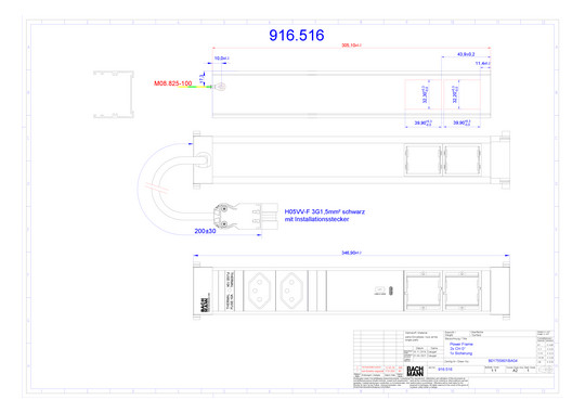 Bachmann POWER FRAME L 2xCH      916.516 
