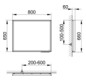 KEUCO Lichtspiegel Royal Lumos 800 x 650 x 60 mm, 53 Watt, Lichtfarbe einstellbar, silber-eloxiert