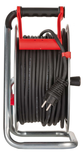 Kabeltrommel 50m H05RR-F 3x1,5mm IP44 3xSteckdosen m.Tragerahmen