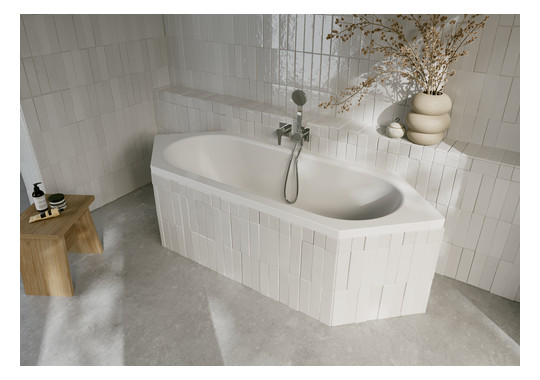 6-Eck-Badewanne BetteStarlet 2040 188x70x42cm, edelweiß