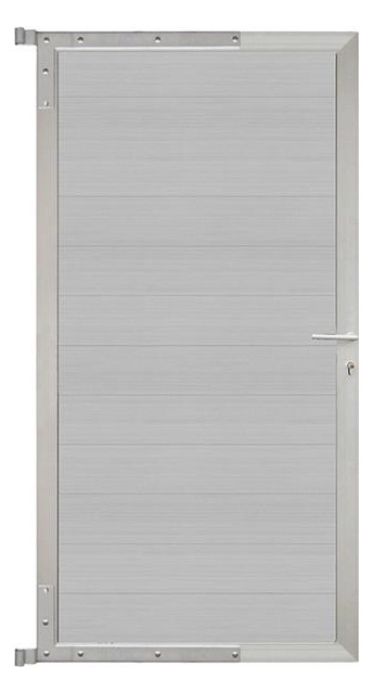 Bild MAX-Tor-Komplettset 90 x 173 cm, Rahmen silber Füllung smoke white - n.a.-0