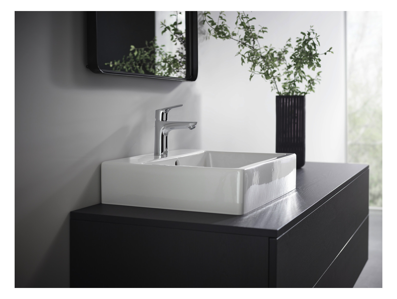 hansgrohe Waschtisch-Einhebelmischer 100 Focus mit Zugstangen-Ablaufgarnitur, chrom
