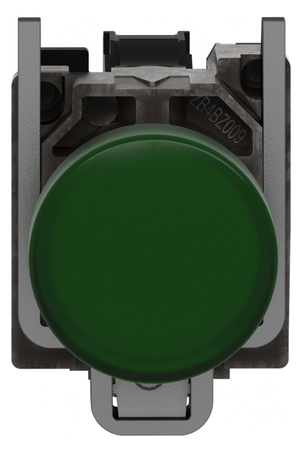 Leuchtmelder komplett 1f LED AC rnd fl Ø22mm IP65 gn