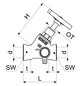 Schlösser Schrägsitzventil 1410 DN 15, Rp 1/2, mit Entleerung, steigende Spindel