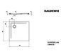 Kaldewei Duschwanne SUPERPLAN 1848-5 90x90x2,5cm, Träger flach, Invisible Grip, cool grey70