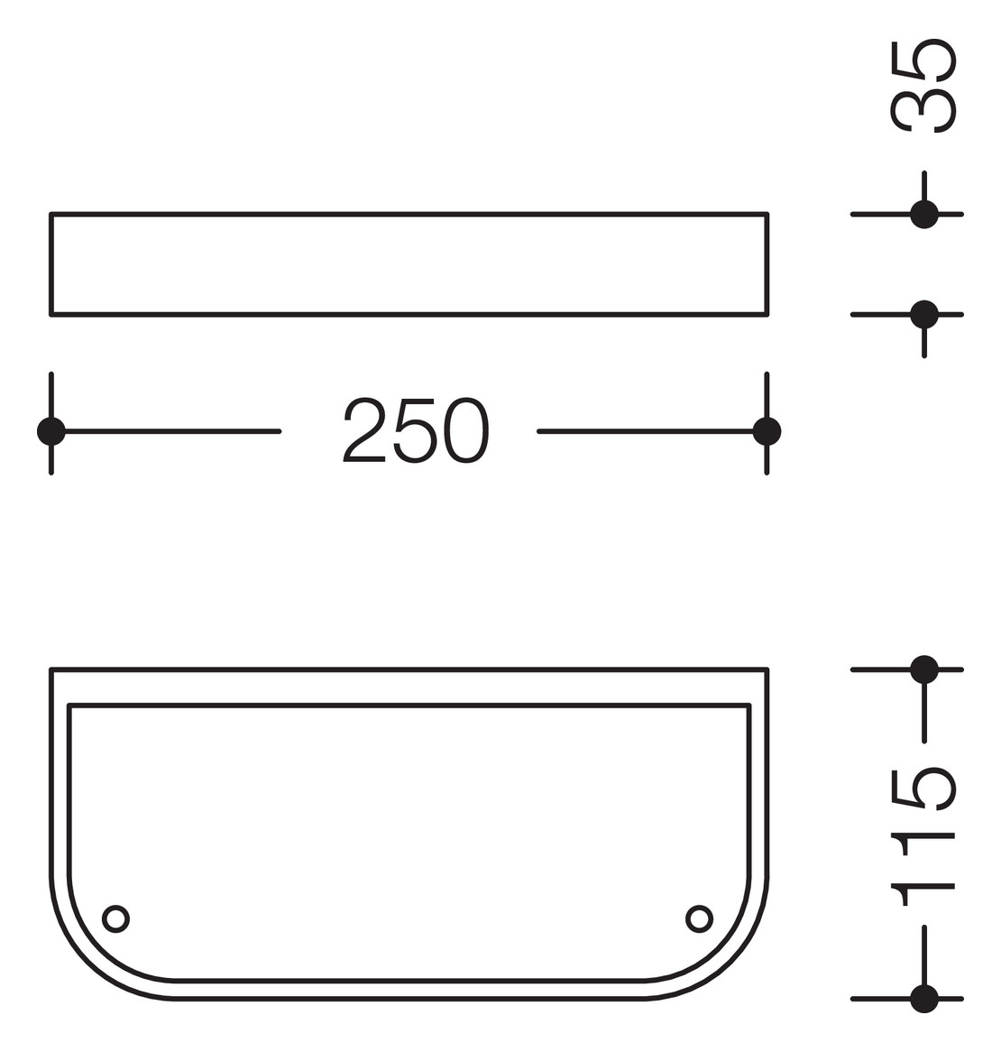 HEWI Ablageschale 477 250x35x115mm, abnehmbar, lichtgrau
