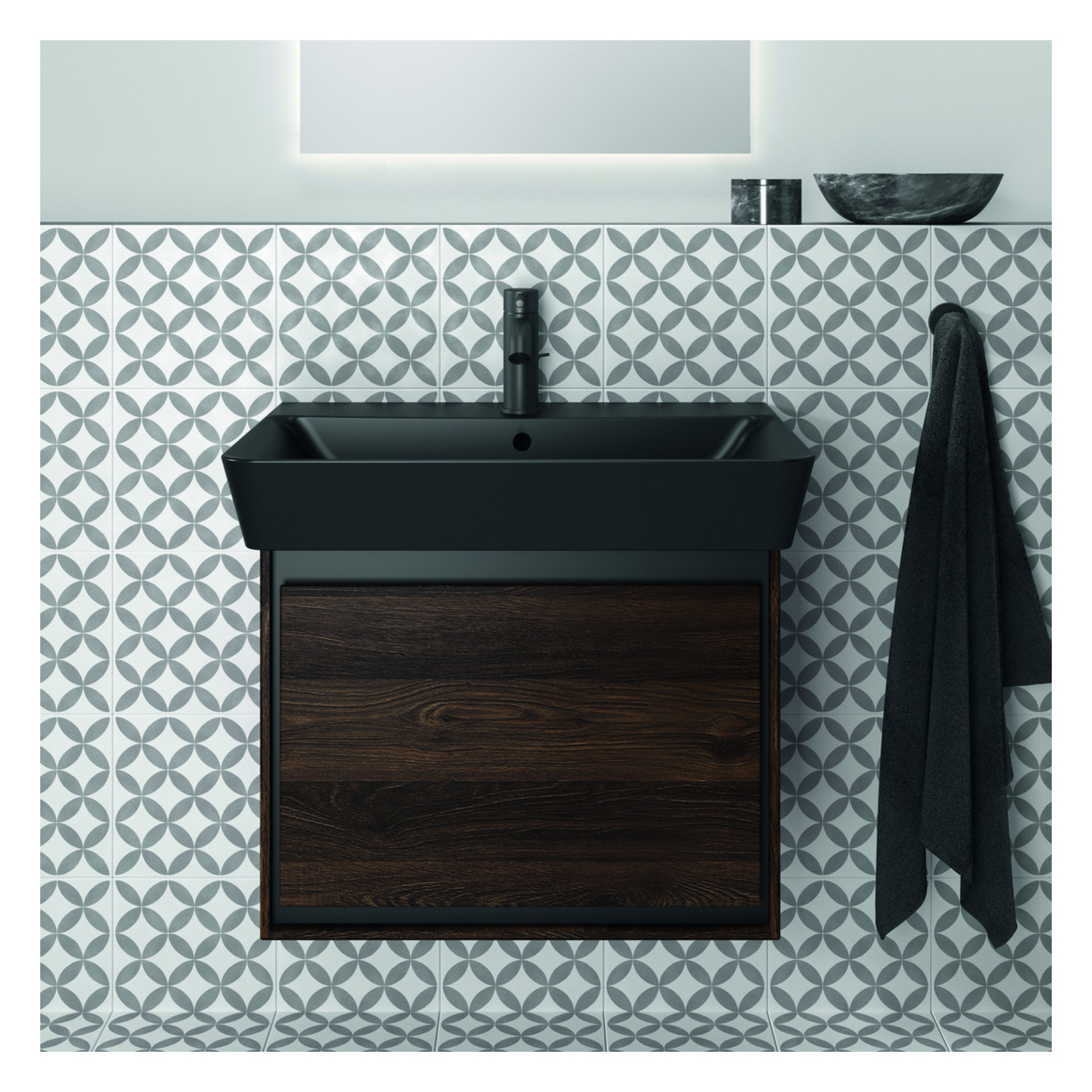 Ideal-Standard Möbelwaschtisch-Unterschrank Connect Air 53 x 40,9 x 40 cm, Nussbaum Dekor