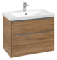 V&B Waschtisch-Unterschrank Subway 3.0 77,2x57,6x47,8cm, mit LED/Griff Aluminium glänzend, kansas oak