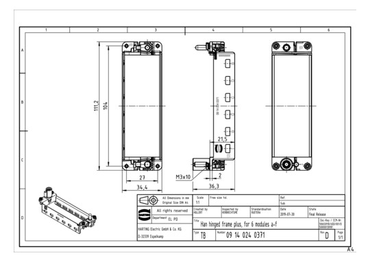 Harting Han Gelenkrahmen     09140240371 