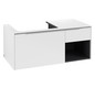 V&B Waschtisch-Unterschrank Becken links Subway 3.0 100,1x42,25x51,6cm, mit LED/Griff Aluminium glänzend, pure white