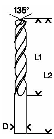 Metallbohrer Ø8mm zyl.Steckachse 75/8mm f.Edelstahl f.Stahl