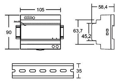 LED-Trafo 1-150W 24V IP20 Kstgeh stat 105x90x59mm