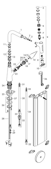 hansgrohe Spültisch-Einhebelmischer 220 Talis Select M51 mit Ausziehbrause, 2jet, sBox, Edelstahl-Optik