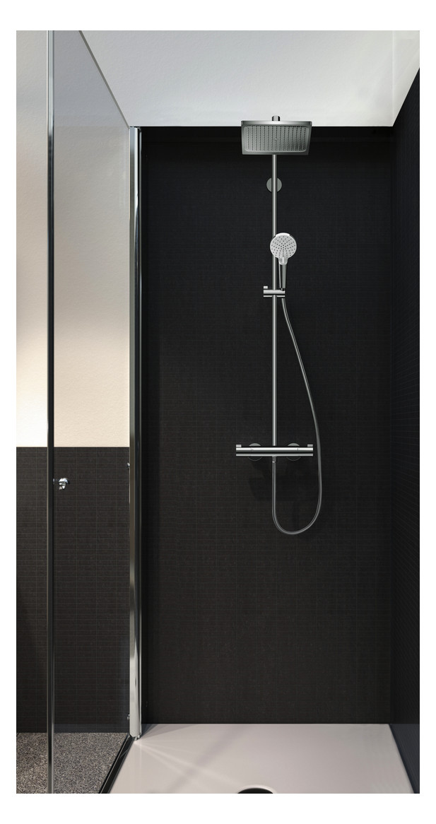 hansgrohe Showerpipe Crometta E mit Thermostat, 1jet, 15 l/min, chrom