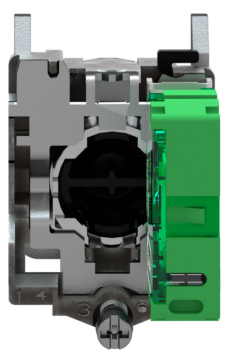 Drucktaster 1f ws rnd Ø22,5mm 1S IP30 fl Tastend