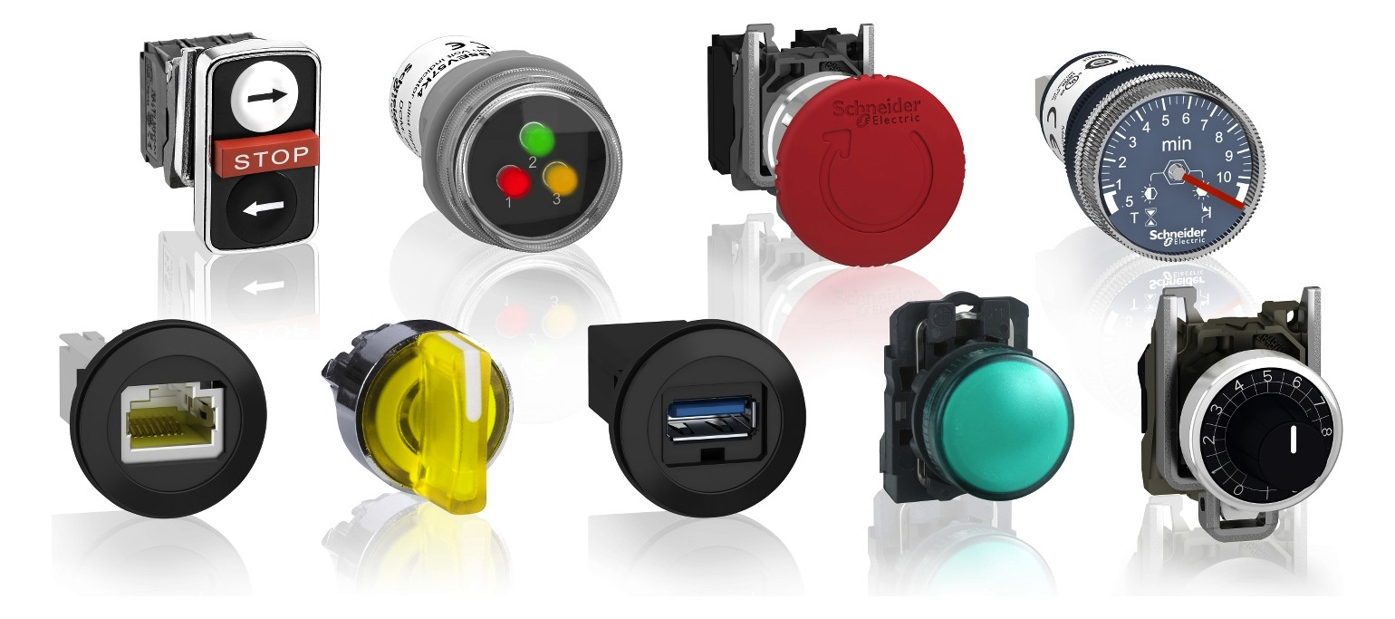 Not-Aus Taster EB IP66 Dreh 2Ö Ø22,5mm Schraub Einb