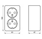 Steckdose 2f aws glz AP 600 AP IP20