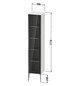 Duravit Hochschrank XViu 40x36x177cm, champagner matt, Glastür rechts, graphit supermatt