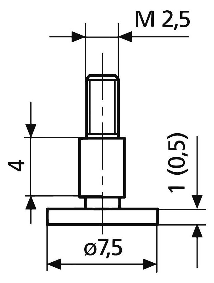Bild Tellermesseinsatz 7,5x1,0mm MAHR-0