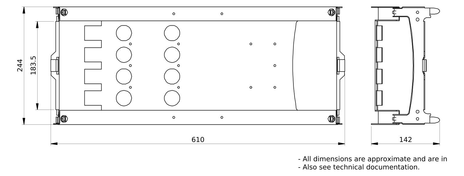 Montageplatte Verteiler ST pulverbesch 250x650mm
