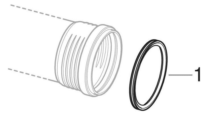 Geberit Rohr Silent PP DN 40, 1500 mm, mit Muffe, schalloptimiert