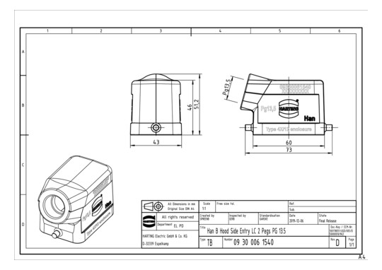 HART Steckergehäuse HAN6E    09300061540 