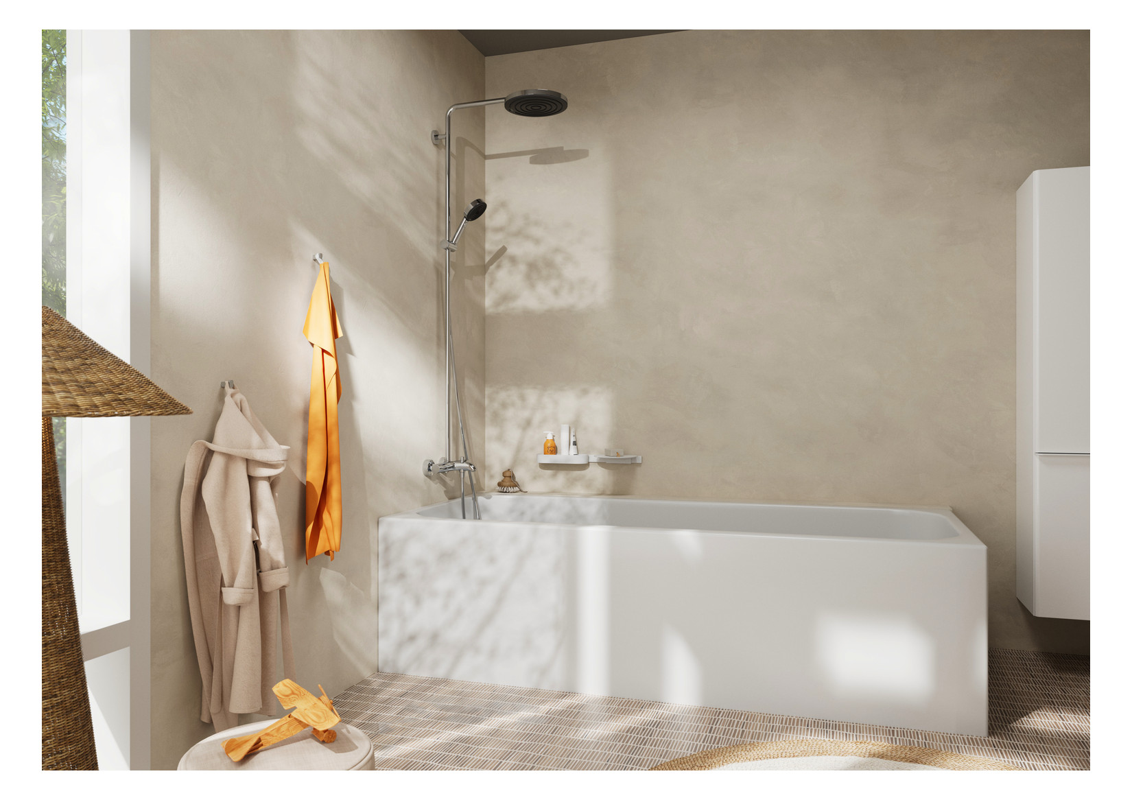 hansgrohe Brauseset Pulsify S Puro 260 1jet, mit Wannenthermostat und ...