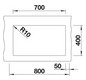 Blanco Becken SUBLINE 700-U SILGRANIT 73 x 46 cm, cafe, für Unterbau