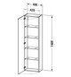 Duravit Hochschrank DuraStyle 40x24x140cm, Tür links, Eiche schwarz