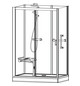 Roth Komplettdusche Vinata Comfort Eck 1660 x 677 x 2160 mm, ESG Rückwände anthrazit, ESG Schiebetür klar