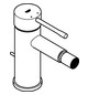 GROHE Bidet-Einhebelmischer Essence 1/2", mit Ablaufgarnitur, hard graphite gebürstet