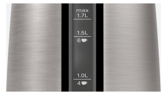 Wasserkocher 1,7l Edst DesignLine 2400W edst/sw Anzeige:außen m.Sieb
