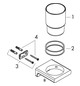 hansgrohe Zahnbecher AddStoris mit Glas, Wandmontage, Metall, chrom