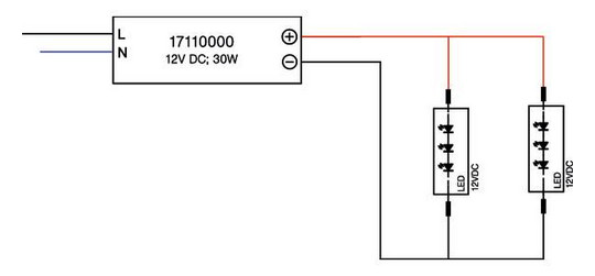 LED-Trafo 1-30W 12V IP20 Kstgeh stat 160x58x18mm